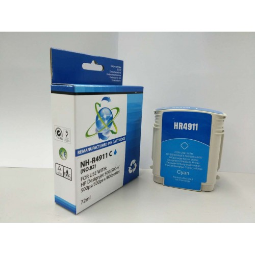 Comp HP Designjet 500 Cyan Ink C4911A Ctg No 82