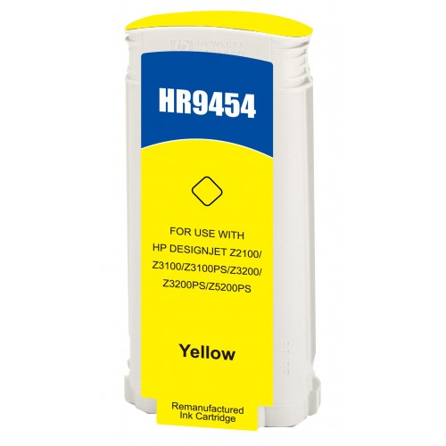 Reman HP C9454A Yellow Wide Format Ink Ctg HP 70