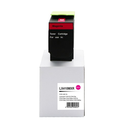 Reman Lexmark CX410 Hi Yld Magenta Toner 80C2HM0 802HM