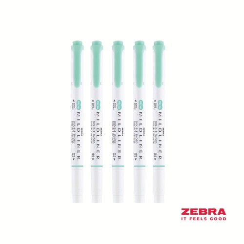 Zebra MILDLINER Double Ended Fluorescent Green Highlighter Box 10