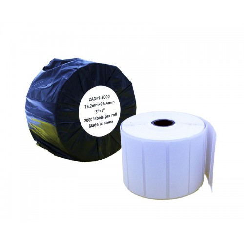 Comp Zebra White Address Paper Labels Roll 2000 pcs (ZA3X1-2000)