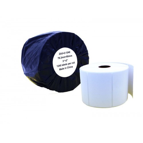 Comp Zebra White Labels Roll 1240 pcs (ZA3x2-1240)