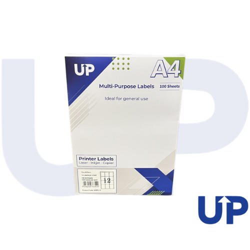 Comp A4 Multipurpose Labels 12 Per Sheet 72 x 63.5mm (White) Pk of 100