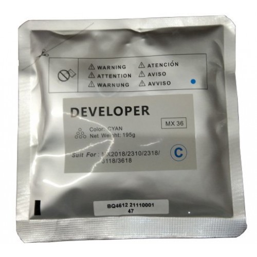 Compatible Sharp MX36 Cyan Developer Bag