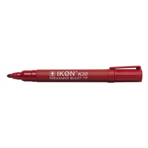 UP Permanent Marker Bullet Tip Red (10)