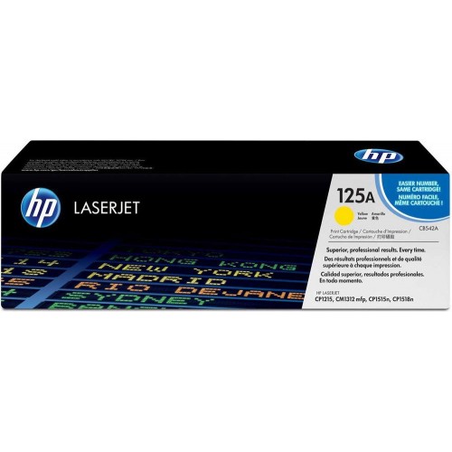 OEM HP CB542A Yellow 1400 Pages Original Toner 125A