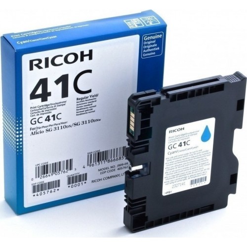 OEM Ricoh SG2100 Cyan Gel Ink Hi Yld GC41C  405762