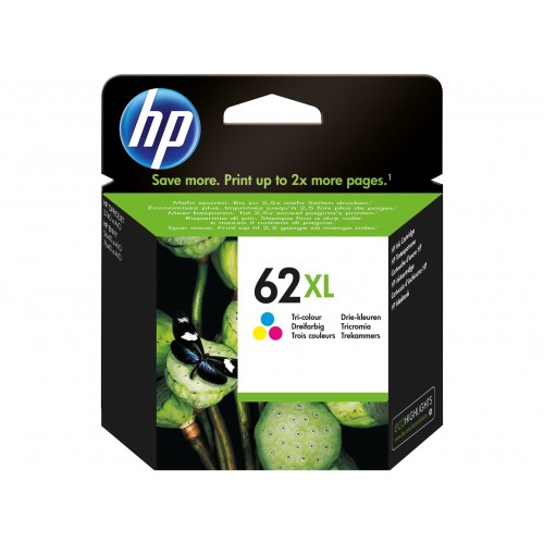 OEM HP 62XL High Capacity Tri-Colour Original Ink Cartridge C2P07AE