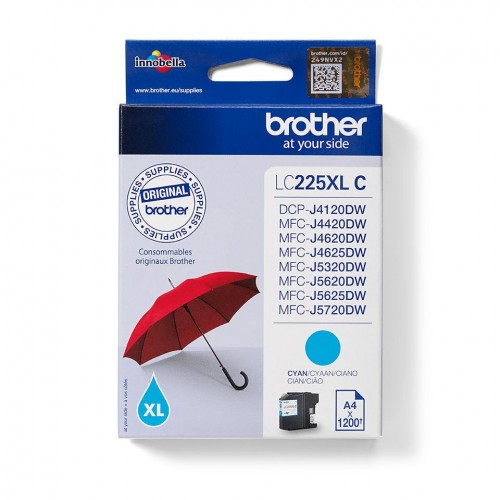 OEM Brother LC225XLC Cyan Original High Capacity Ink Cartridge
