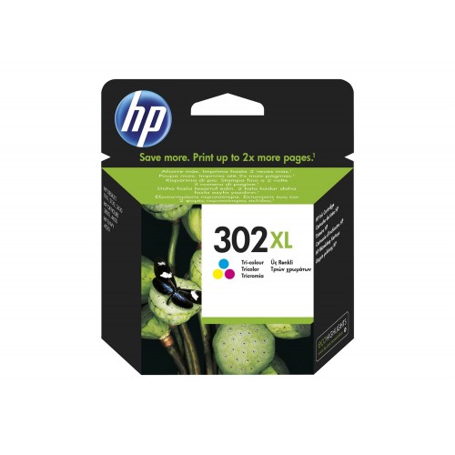 OEM HP 302XL High Capacity Tri-Colour Ink Cartridge F6U67AE