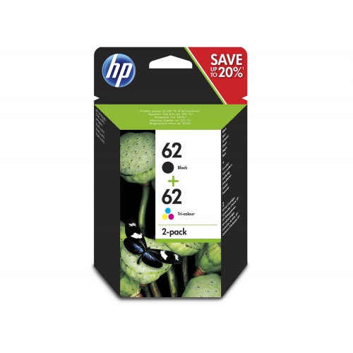 OEM HP 62 Black and Tri-Colour Original Ink Cartridge Multipack