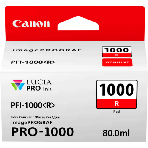 OEM Canon 0554C001 PFI-1000R ink cart RED