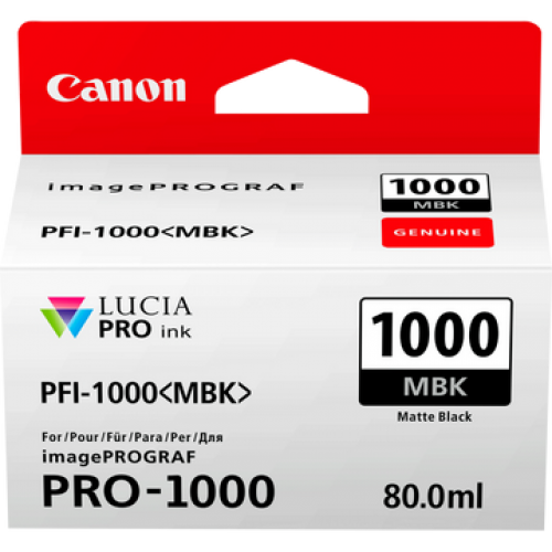 OEM Canon 0545C001 PFI-1000MBK ink cart MATT BLACK
