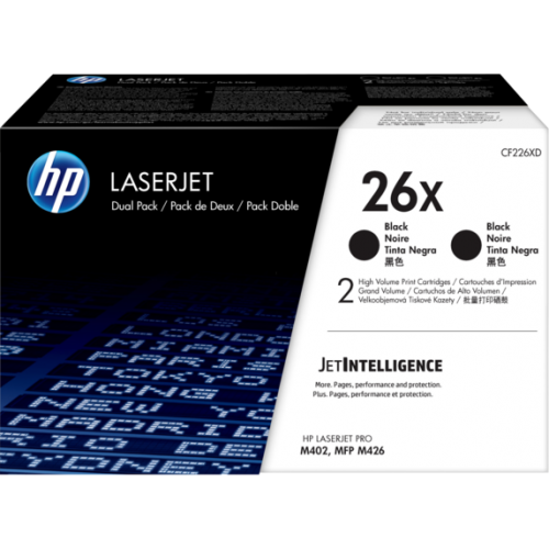 OEM HP CF226XD (26X) Toner Black 9K Pages Pack Qty 2
