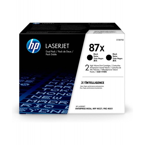 OEM HP CF287XD (87X) Toner Black 18K Pages Pack Qty 2
