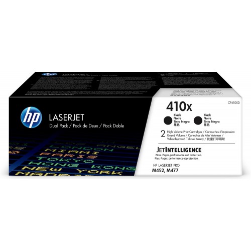 OEM HP CF410XD (410X) Toner black 6.5K pages Pack qty 2
