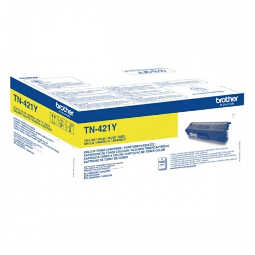 OEM Brother TN421Y Yellow 1800 Pages Original Toner