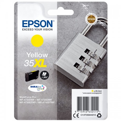 OEM Epson C13T35944010 (35XL) Ink Cartridge Yellow High Capacity 1.9K Pages 20.3ml