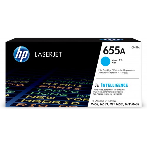 OEM HP CF451A 655A Toner cartridge cyan 10.5K HP LaserJet M 652/681