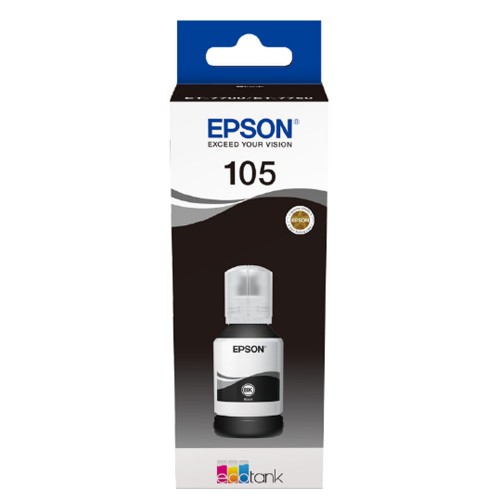 OEM Epson C13T00Q140 (105) Ink Bottle Black 8k Pages 140ml