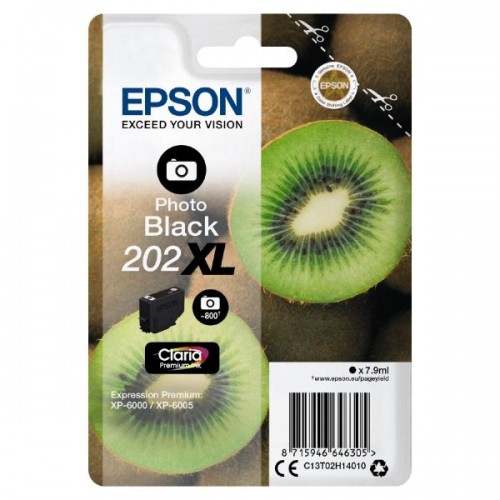 OEM Epson 202XL Photo Black High Capacity Ink Cartridge C13T02H14010