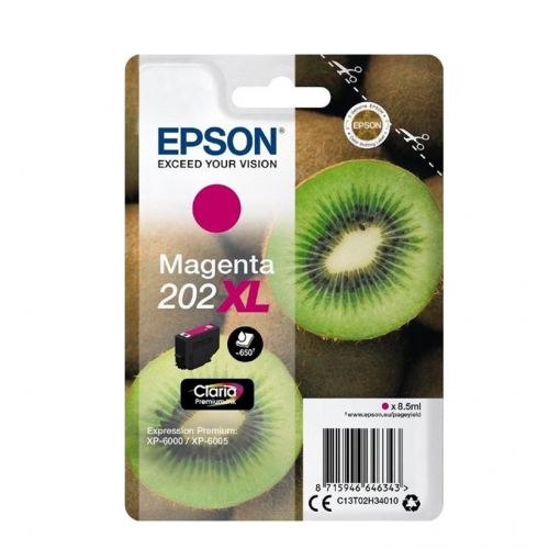OEM Epson 202XL Magenta High Capacity Ink Cartridge C13T02H34010