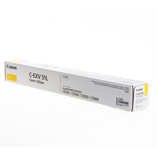 OEM Canon 0487C002AA IRADV C55XX 26K Yellow Toner CEXV51L