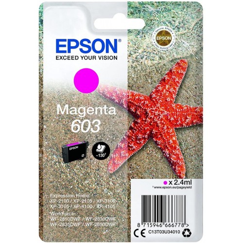 OEM Epson 603XL High Capacity Magenta Ink Cartridge T03A34010