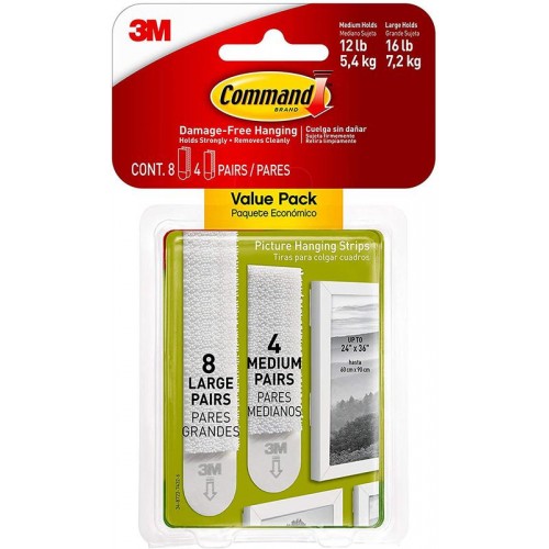 Command™ Medium and Large Picture Hanging Strips Value Pack 17209