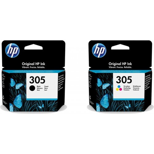 OEM HP 305 Black and Tri-Colour Original Ink Multipack 6ZD17AE