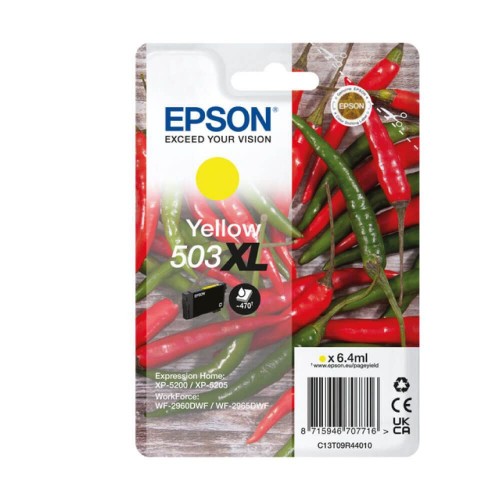 OEM Epson C13T09R44010 503XL Ink Cartridge Yellow High Capacity 470 Pages 6.4ml