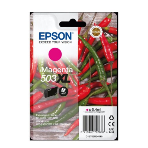 OEM Epson C13T09R34010 503XL Ink Cartridge Magenta High Capacity 470 Pages 6.4ml