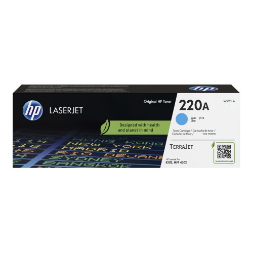 OEM HP W2201A/220A Cyan Toner Cartridge 1.8k Pages