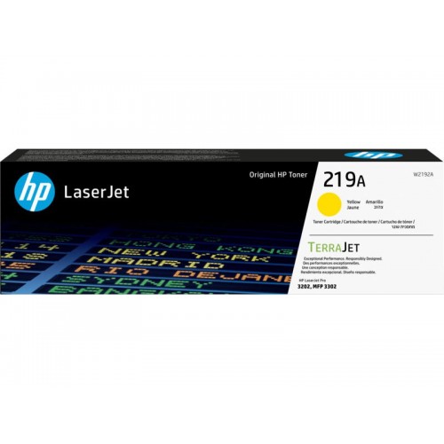 OEM HP W2192A/219A Yellow Toner Cartridge