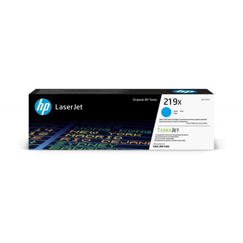 OEM HP W2191X/219X Cyan Toner Cartridge