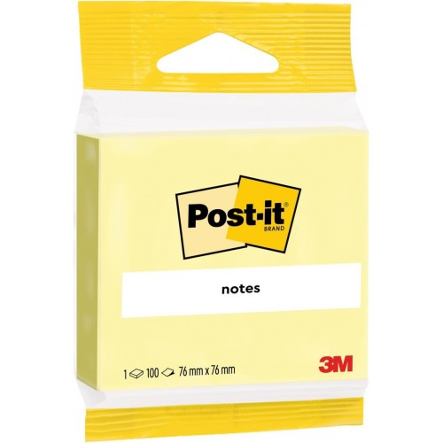 Post-it® Notes Canary Yellow 76 mm x 76 mm 100 Sheets/Pad 1 Pad/Pack 100% PEFC SGSCH-PEFC-COC-110078