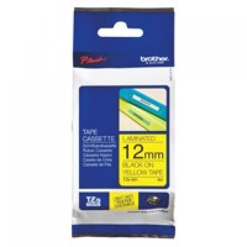 OEM Brother TZE631 Black on Yellow Label Tape 12mmx8m