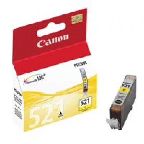 OEM Canon 2936B001 CLI-521Y Ink Cartridge Yellow 477 Pages 205 Photos 9ml