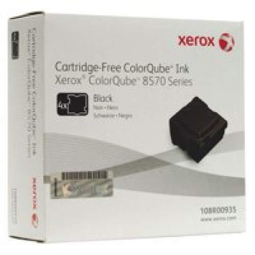 OEM Xerox ColorQube 8570 / 8580 Black Solid Ink Sticks x 4 108R00935
