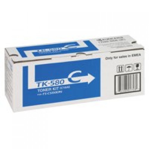 OEM Kyocera Mita FSC5150 Cyan TK580C 2800 Pages Original Toner 1T02KTCNL0