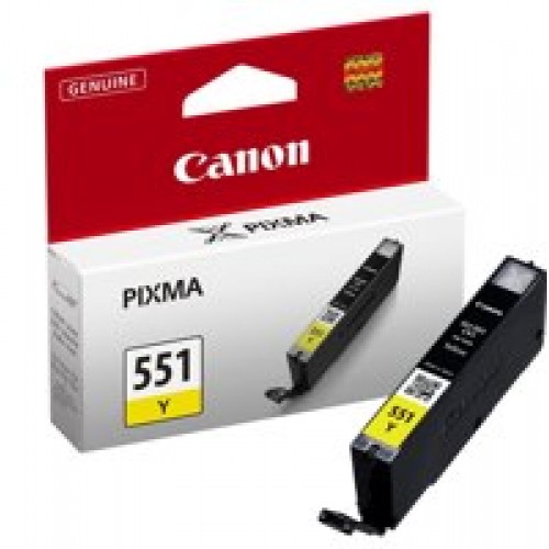 OEM Canon 6511B001 (CLI-551Y) Ink Cartridge Yellow 330 Pages 7ml