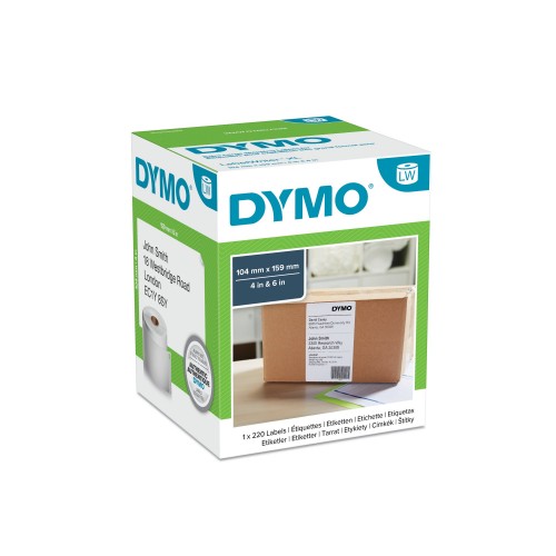 OEM Dymo S0904980 DirectLabel-etikettes XL white 104mm x159mm Pack=220 for Dymo Etiketten 10cm